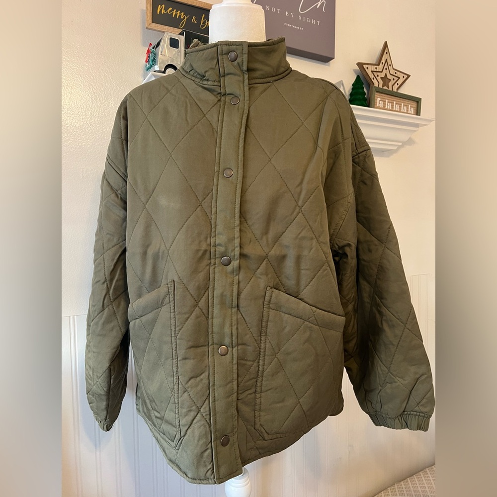 SOCIAL STANDARD by SANCTUARY WOMENS QUILTED TWILL JACKET / XL / Winter Wear